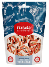 Ficcaro veiseliha ja tursa kolmnurksed maiused koertele ja kassidele, 100 g