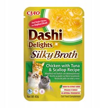 Inaba Dashi Delights Silky Broth kana, tuunikala ja kammkarp, 40 g