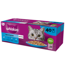 Märgtoit kassipoegadele Whiskas Fish Delicacies, kalamaitseline želee lõhe, tuunikala, tursk, valge kala, 0.085 kg, 40 tk
