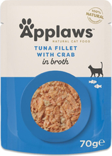 Applaws tuunikalafilee krabiga puljongis, 70 g