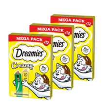 Dreamies Creamy lisatoit kassidele kassimündiga, 44x10 g