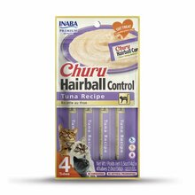 INABA Churu Hairball Tuna maius kassidele, 4x14 g