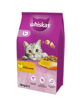 Kuivtoit kassidele Whiskas Adult kanaga, 14 kg
