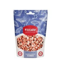 Ficcaro lõhe ja kana kuubikutest maiuspalad kassidele, 100 g