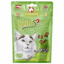 GranataPet FeiniSnack linnuliha ja kassirohi, maius kassidele, 50 g