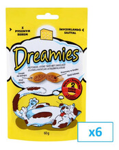 Dreamies juustuga, 6x60 g