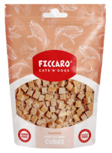 Ficcaro pehmed lõhekuubikud maiuspalad koertele ja kassidele, 100 g