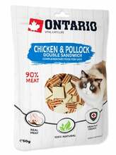 Maiustus kassidele Ontario Chicken and Pollock Double Sandwich, 50 g