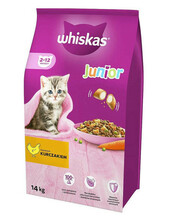 Kuivtoit kassipoegadele Whiskas Junior kanaga, 14 kg