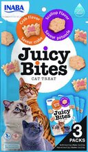 Inaba Juicy Bites krabi ja kammkarbiga, maius kassidele, 3x11,3 g