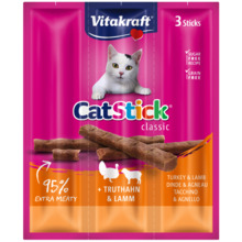 Vitakraft Cat Stick Mini kalkuni ja lambalihaga, 3x18g