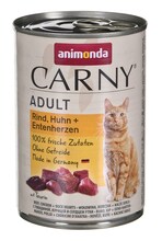 Animonda Carny Adult veise-, kana- ja pardisüdamega, 400 g