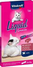 Vitakraft Liquid Snack vedel maius maksavorsti ja biotiiniga kassidele, 6x15g