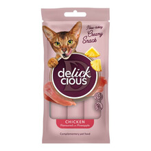 Delickcious kreemjad maiused kassidele kanaliha ja ananassiga, 4x15 g