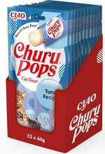 Maiustus kassidele Inaba Ciao Churu Pops tuunikala, 12x60 g
