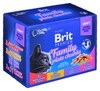 Märgtoit kassipoegadele Brit Cat Pouches Family Plate, 12 x 100g