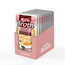 Inaba Ciao Broth Chicken & Salmon maius kassidele, 12x40g