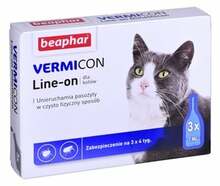 Beaphar Vermicon Line-on parasiiditilgad kassidele, 3x1 ml