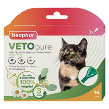 Beaphar Spot on Veto Pure tilgad kirpude ja puukide vastu kassidele, 3 tk
