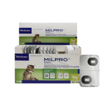 Virbac Milpro 4 mg/10 mg õhukese polümeerikattega tabletid kassipoegadele, 1 tk
