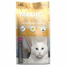 Kassiliiv Magic Litter Bentonite Ultra White Baby Powder, 5 L