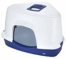 Suletud kassitualett Europet Bernina Jumbo, 70 x 56 x 46 cm, sinine/valge