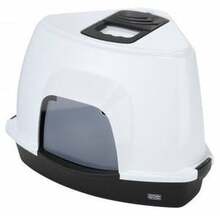 Suletud kassitualett Europet Bernina Medio, 56 x 38 x 40 cm, valge/must