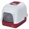 Suletud kassitualett Europet Bernina Medio, 56 x 43 x 40 cm, valge/punane