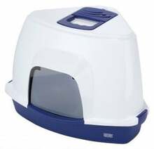 Suletud kassitualett Europet Bernina Medio, 56 x 38 x 40 cm, sinine/valge