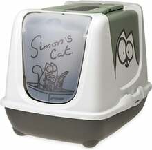 Kassitualett Karlie Simons Cat 522122, 50 x 37 x 39 cm, valge/roheline