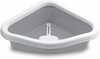 Kassi tualett nurga Stefanplast Sprint Corner, 56 x 40 x 14 cm, valge/hall