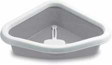 Kassi tualett nurga Stefanplast Sprint Corner, 56 x 40 x 14 cm, valge/hall