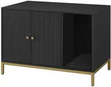 Kasside liivakasti kapp Feandrea, 80 x 50 x 55 cm, must/kuldne
