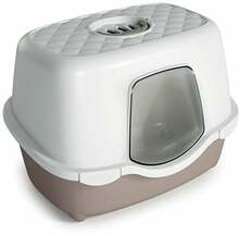 Suletud kassitualett Stefanplast Chic Indoor Filter 590007TAU, 56 x 39 x 39 cm, valge/beež