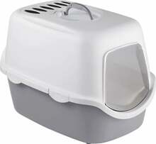 Kinnine kassi liivakast Stefanplast Cathy Filter 98685, 56 x 40 x 40 cm, valge/hall
