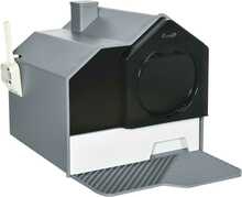Kasside liivakast PawHut Scoop, 47 x 45 x 42 cm, valge/hall