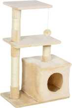 Kasside kraapimispost PawHut, 80 cm, hall
