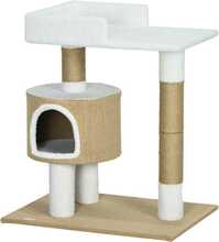 Kasside kraapimispuu PawHut, 79 cm, pruun/valge