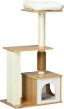 Kasside kraapimispuu PawHut, 114 cm, tamm