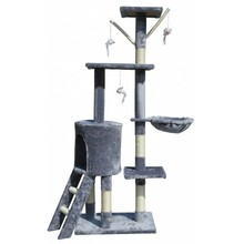 Kasside kraapimispuu KATIDO, 138 cm, hallikas-sinine