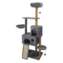 Kassimaja kraapimispostiga Besk Cat House with Sleeping Area, 150 cm, 60 x 40 x 150 cm