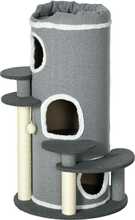 Kasside kraapimispost PawHut, 99 cm, pesaga