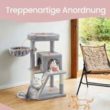 Kasside kraapimispuu Feandrea PCT51W, 96 cm, helehall