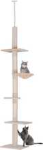 Kassipuu PawHut Ceiling High, 40 x 34 x 230-260 cm, beež