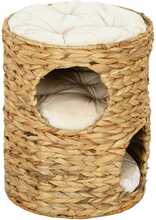 Kasside kraapimispuu PawHut, 50 cm, 2 koopaga, heledapruun