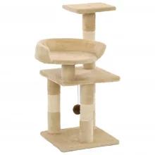 Kassimaja kraapimispostiga vidaXL, 65 cm, beež