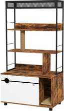 2-in-1 kassikapp PawHut, 80 x 48 x 152 cm, rustikaalne pruun