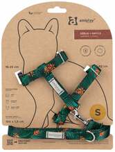 Kassi traksid koos rihmaga Amiplay BeHappy, 150 cm x 15 mm, rohelised