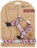 Kassi traksid koos rihmaga Amiplay BeHappy, 150 cm x 15 mm, roosa/helesinine