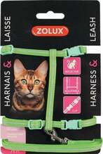 Jalutusrihma ja trakside komplekt kassidele Zolux Kit 520021VER, 120 cm x 7 mm, roheline